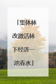 集体林改激活林下经济一池春水