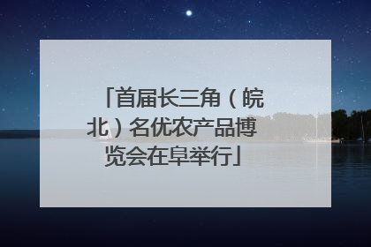 首届长三角（皖北）名优农产品博览会在阜举行