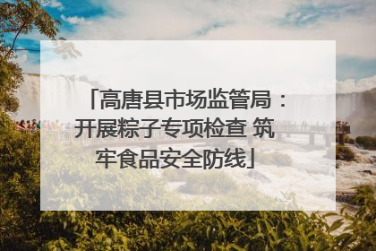 高唐县市场监管局：开展粽子专项检查 筑牢食品安全防线