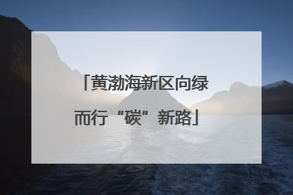 黄渤海新区向绿而行“碳”新路