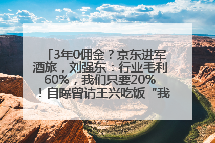 3年0佣金？京东进军酒旅，刘强东：行业毛利60%，我们只要20%！自曝曾请王兴吃饭“我要做外卖了”