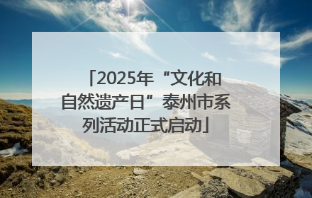 2025年“文化和自然遗产日”泰州市系列活动正式启动