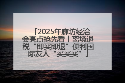 2025年廊坊经洽会亮点抢先看丨离境退税“即买即退”便利国际友人“买买买”