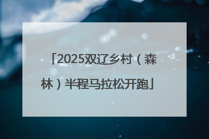 2025双辽乡村（森林）半程马拉松开跑