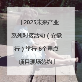 2025未来产业系列对接活动（安徽行）举行 6个重点项目现场签约