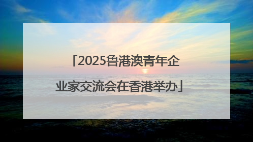 2025鲁港澳青年企业家交流会在香港举办