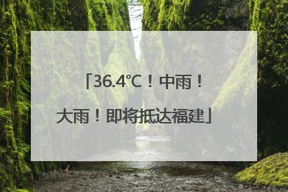 36.4℃！中雨！大雨！即将抵达福建