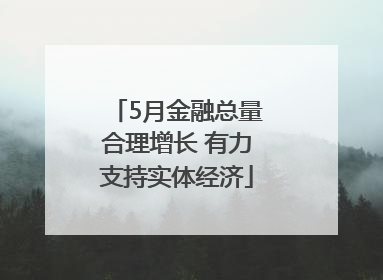 5月金融总量合理增长 有力支持实体经济