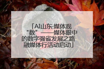 AI山东·媒体观“数”——媒体眼中的数字强省发展之路融媒体行活动启动